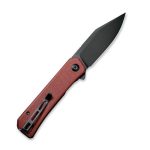 CIVIVI Relic Flipper Knife Burgundy G10 Handle (3.48" Black Stonewashed Nitro-V) C 20077B-2 - Image 3