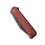 CIVIVI Relic Flipper Knife Burgundy G10 Handle (3.48" Black Stonewashed Nitro-V) C 20077B-2 - Image 5
