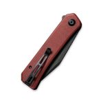 CIVIVI Relic Flipper Knife Burgundy G10 Handle (3.48" Black Stonewashed Nitro-V) C 20077B-2 - Image 6