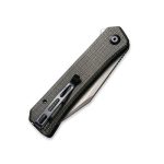 CIVIVI Relic Flipper Knife - Dark Green Micarta Handle (3.48" Gray Stonewashed Nitro-V) C 20077B-3 - Image 6