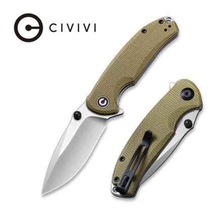 CIVIVI Pintail Flipper Knife - Olive Micarta Handle (2.98" Satin Finished CPM S35VN) C2020B