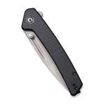 CIVIVI Keen Nadder Flipper Knife - Black Coarse G10 Handle (3.48” Gray Stonewashed Bohler N690) C 2021A - Image 5