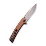 CIVIVI Keen Nadder Flipper Knife - Brown Micarta Handle (3.48” Gray Stonewashed Bohler N690) C 2021B - Image 3