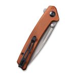 CIVIVI Keen Nadder Flipper Knife - Brown Micarta Handle (3.48” Gray Stonewashed Bohler N690) C 2021B - Image 6