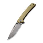 CIVIVI Keen Nadder Flipper Knife - Olive Micarta Handle (3.48” Gray Stonewashed Bohler N690) C 2021C - Image 2