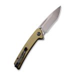 CIVIVI Keen Nadder Flipper Knife - Olive Micarta Handle (3.48” Gray Stonewashed Bohler N690) C 2021C - Image 3