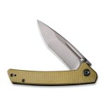 CIVIVI Keen Nadder Flipper Knife - Olive Micarta Handle (3.48” Gray Stonewashed Bohler N690) C 2021C - Image 4