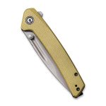 CIVIVI Keen Nadder Flipper Knife - Olive Micarta Handle (3.48” Gray Stonewashed Bohler N690) C 2021C - Image 5