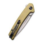 CIVIVI Keen Nadder Flipper Knife - Olive Micarta Handle (3.48” Gray Stonewashed Bohler N690) C 2021C - Image 6