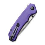 CIVIVI Brazen Flipper Knife - Purple G10 Handle (3.46" Gray Stonewashed D2 ) C 2023A - Image 7