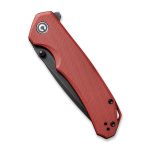 CIVIVI Brazen Flipper Knife Burgundy G10 Handle (3.46" Black Stonewashed D2 ) C 2023B - Image 4