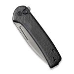 CIVIVI Conspirator Pocket Knife with Button Lock and Flipper Opener Black Micarta Handle (3.47'' Gray Stonewashed Nitro-V) C21006-1 - Image 4