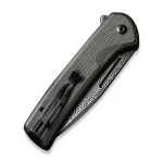CIVIVI Conspirator Pocket Knife with Button Lock and Flipper Opener Dark Green Micarta Handle (3.47'' Black Hand Rubbed Damascus) C21006-DS1 - Image 4