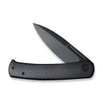 CIVIVI Cetos Flipper Knife Black Micarta Coarse With Black Steel Lock Side Handle (3.48" Black Stonewashed 14C28N) C21025B-2 - Image 4