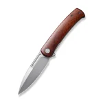 CIVIVI Cetos Flipper Knife Cuibourtia Wood With Gray Steel Lock Side Handle (3.48" Silver Bead Blasted 14C28N) C21025B-4 - Image 2