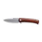 CIVIVI Cetos Flipper Knife Cuibourtia Wood With Gray Steel Lock Side Handle (3.48" Silver Bead Blasted 14C28N) C21025B-4 - Image 4
