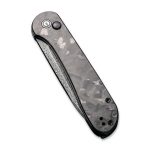 CIVIVI Button Lock Elementum - Marble Carbon Fiber Black Handle (3.47" Black Hand Rubbed Damascus) C 2103DS-3 - Image 6