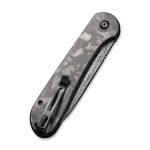 CIVIVI Button Lock Elementum - Marble Carbon Fiber Black Handle (3.47" Black Hand Rubbed Damascus) C 2103DS-3 - Image 7