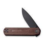 CIVIVI Foldis Front Flipper Knife Brown Linen Micarta Handle (2.67" Black Stonewashed Nitro-V Blade) C21044-2 - UK FRIENDLY CARRY KNIFE - - Image 5