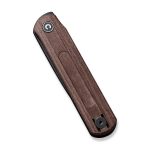 CIVIVI Foldis Front Flipper Knife Brown Linen Micarta Handle (2.67" Black Stonewashed Nitro-V Blade) C21044-2 - UK FRIENDLY CARRY KNIFE - - Image 6