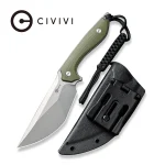 CIVIVI Concept 22 Fixed Blade Knife OD Green G10 Handle (4.8" Silver Bead Blasted D2 Blade) C21047-2 -