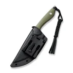 CIVIVI Concept 22 Fixed Blade Knife OD Green G10 Handle (4.8" Silver Bead Blasted D2 Blade) C21047-2 - - Image 6