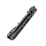 Civivi Imperium Front Flipper / Thumb Studs Knife - Shredded Carbon Fiber And Copper Shred In Clear Resin Contoured Handle (3.47" Black Stonewashed) C2106C - Image 8