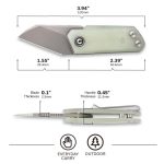 Civivi Ki-V Slip Joint Knife - Natural G10 Handle (1.55" Gray Stonewashed 9Cr18MoV) C2108A - UK FRIENDLY CARRY KNIFE - - Image 10