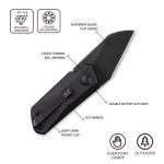 Civivi Ki-V Slip Joint Knife - Black G10 Handle (1.55" Black Stonewashed 9Cr18MoV) C2108B - UK FRIENDLY CARRY KNIFE - - Image 2
