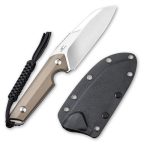 Civivi Kepler Fixed Blade Knife - Tan G10 Handle (4.48" Satin 9Cr18MoV) C 2109B - Image 5