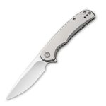 Civivi NOx Flipper Knife - Gray Stainless Steel Handle (2.97" Satin Nitro-V) C 2110A - Image 7