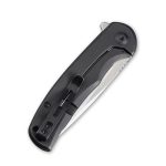 Civivi NOx Flipper Knife - Black Stainless Steel Handle (2.97" Satin Nitro-V) C 2110B - Image 7