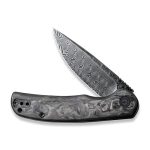 CIVIVI NOx Flipper Knife Contoured Carbon Fiber With Gray Steel Handle (2.97" Black Hand Rubbed Damascus) C 2110DS-1 - Image 5