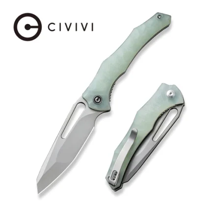 CIVIVI Spiny Dogfish Manual Thumb Knife Natural G10 Handle (3.47" Stonewashed 14C28N Blade) C22006-2 -