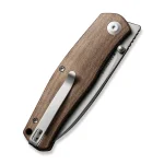CIVIVI Sokoke Front Flipper And Thumb Stud Knife Brown Linen Micarta Handle (3.35" Silver Bead Blasted 14C28N Blade) C22007-3 - Image 7