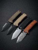 CIVIVI Bhaltair Flipper & Thumb Stud Knife Tan Coarse G10 Handle (3.98" Black 14C28N Blade) C23024-2 - Image 13