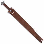 Legends In Steel Viking Seax Sword And Scabbard - One-Piece Carbon Steel Construction, Leather-Wrapped Handle - Length 30" - BK5427 - Image 2