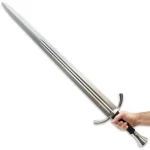 HONSHU SINGLE-HANDED BROADSWORD AND SCABBARD - 1060 CARBON STEEL BLADE, TPR GRIP, 2CR13 STEEL POMMEL - LENGTH 40” - Image 2
