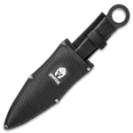 Super Spartan Throwing Dagger With Nylon Sheath - Stainless Steel Construction, Non-Reflective, Cord-Wrapped Handle - Length 14 3/4” - Image 2