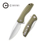 Baklash Flipper Knife OD Green G10 Handle (3.5'' Satin 9Cr18MoV) C801A