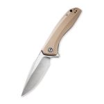 Baklash Flipper Knife Tan G10 Handle (3.5'' Satin 9Cr18MoV) C801B - Image 2
