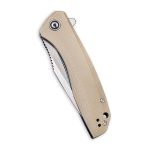 Baklash Flipper Knife Tan G10 Handle (3.5'' Satin 9Cr18MoV) C801B - Image 5