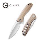 Baklash Flipper Knife Tan G10 Handle (3.5'' Satin 9Cr18MoV) C801B
