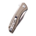 Baklash Flipper Knife Tan G10 Handle (3.5'' Satin 9Cr18MoV) C801B - Image 4