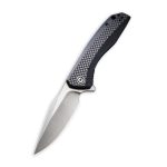 Baklash Flipper Knife Black G10 with Carbon Fiber Overlay Handle (3.5'' Satin 9Cr18MoV) C 801D - Image 8