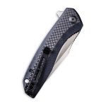 Baklash Flipper Knife Black G10 with Carbon Fiber Overlay Handle (3.5'' Satin 9Cr18MoV) C 801D - Image 6