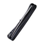 Baklash Flipper Knife Black G10 with Carbon Fiber Overlay Handle (3.5'' Satin 9Cr18MoV) C 801D - Image 4