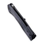 Baklash Flipper Knife Black G10 with Carbon Fiber Overlay Handle (3.5'' Satin 9Cr18MoV) C 801D - Image 3