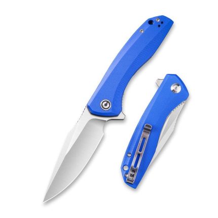Baklash Flipper Knife Blue G10 Handle (3.5'' Satin 9Cr18Mov) C801F