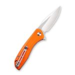 Baklash Flipper Knife Orange G10 Handle (3.5'' Satin 9Cr18MoV) C801G - Image 2